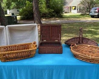 Assortment of large woven baskets