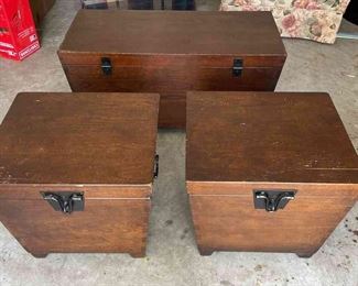 Coffee table and two end tables