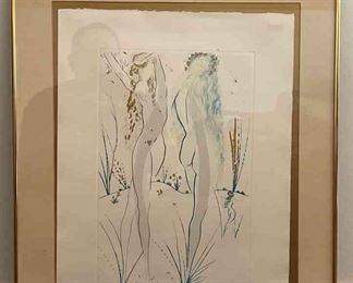 Salvador Dali Three Nudes with Flower