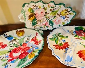 large vintage Italian serving plates