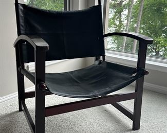 Leather/Wood Armchair 
