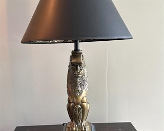 Brass Lion Lamp 