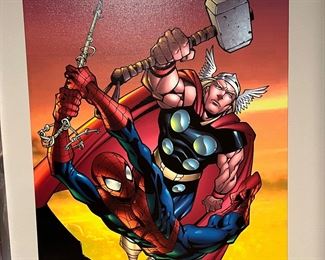Marvel Comics "Marvel Age Spider-Man Team Up #4" Numbered Limited Edition Giclee on Canvas by Randy Green with COA. 91/99
