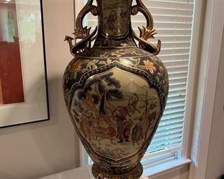 Royal Satsuma Hand Painted Porcelain Vase 