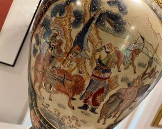 Royal Satsuma Hand Painted Porcelain Vase 