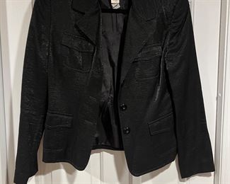 Women's Armani Exchange Metallic Black Jacket Size 6