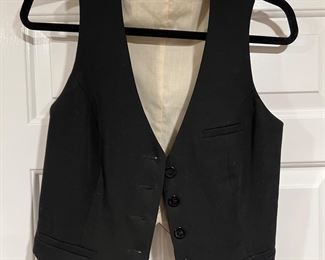 Women's Miss Selfridge Black Button Vest Size 10