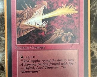 Magic the Gathering Firebreathing Alpha Red Playing Card (Multiple)