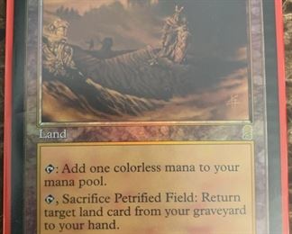 Magic the Gathering Petrified Field Playing Card