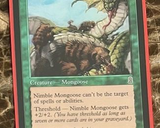 Magic the Gathering Nimble Mongoose Playing Card