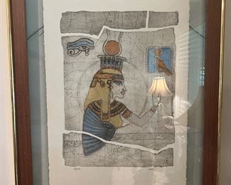 Framed "Nefertiti" Print Signed by Kentong '78 13/125