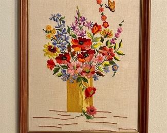 Vintage Crewel Embroidery