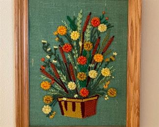 Vintage Crewel Embroidery