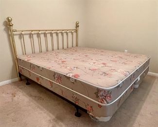 King Size Brass Headboard, King Size Mattress