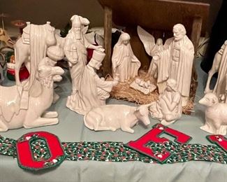 Vintage Handmade Ceramic Nativity