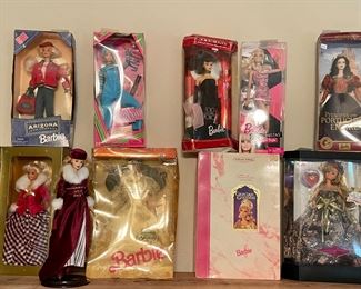 So many fun vintage Barbies