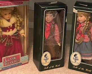 Vintage Porcelain Dolls by Geppeddo Dolls