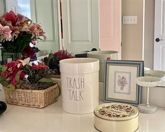 Rae Dunn Trash Talk Trash Can