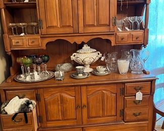 Tell City solid maple hutch