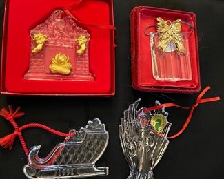 Waterford Christmas ornaments.  New in boxes...gift them!! Extensive collection available.