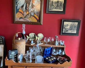 Solid Maple Tell City dry sink- BARCART