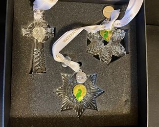 So many Waterford ornaments!!