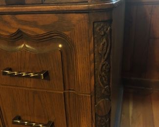 Detailed carving on Romweber desk in Dr. Calloway’s office!!