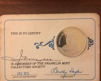 Franklin Mint Collector Coin