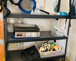 2 of 2 Gray Metal Shelves