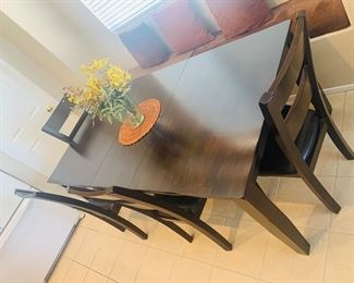 Table w/ 4 Chairs and Leaf Extended