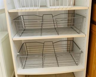 White Shelves / Storage Baskets