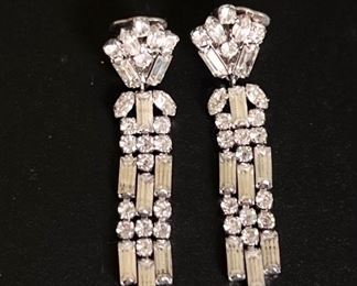 Vtg. Rhinestone earrings