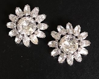 Vtg. Rhinestone earrings