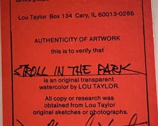 Lou Taylor "Stroll In The Park" 1986 