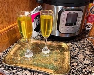 Champagne glass candles 