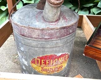Large Vtg. Defiance Shapleigh's Oil Can 