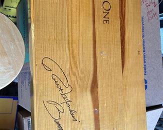 Signed Opus One wine box