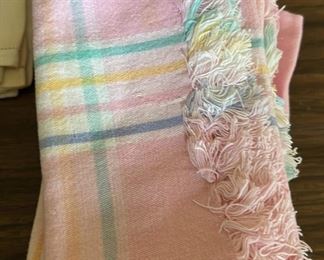 Pretty pink plaid cloth napkins