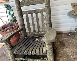 Oak and pine rocker
