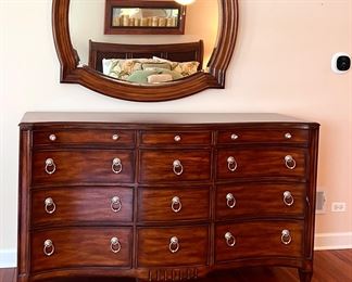 30% OFF -  Walter E. Smithe king bed - matching night stands and dresser w/mirror