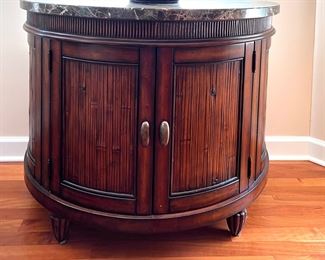 30% OFF -  Half round cabinet w/hidden drawer 