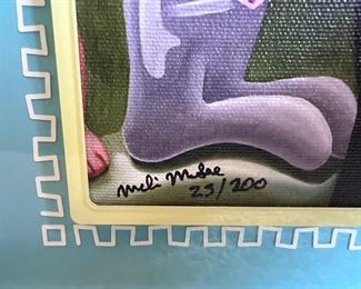 Artis Melvin McGee "Secret Jungle" - signed - 25/200 - framed in an acrylic frame