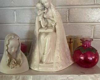 German Porcelain Mary with Child 