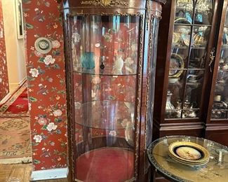Vintage French Ormolu Mounted Display Cabinet