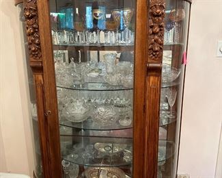 Convexed Wood Display Cabinet