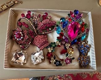 Various Costume Jewelry, Pins