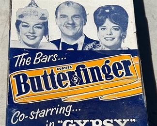 VINTAGE BUTTERFINGER CANDY BOX WITH MOVIE STARS