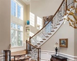 Beautiful Foyer in this Home. One of nicest homes we have had the pleasure to conduct an estate sale.