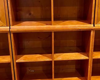 Pottery Barn Cameron Wall System, Includes: 2 Cabinet Miodules, 4 Cubby Modules, 2 Open Bases and 1 Cabinet Base. Used for Media, Toys, Bookshelves and more.