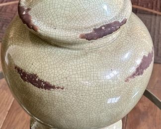 Very Nice Decorative Ginger Jar with Lid.